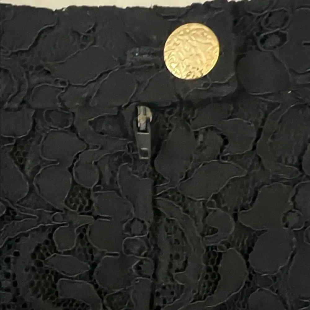 Marina Rinaldi Black Lace Mini Skirt in Size 27